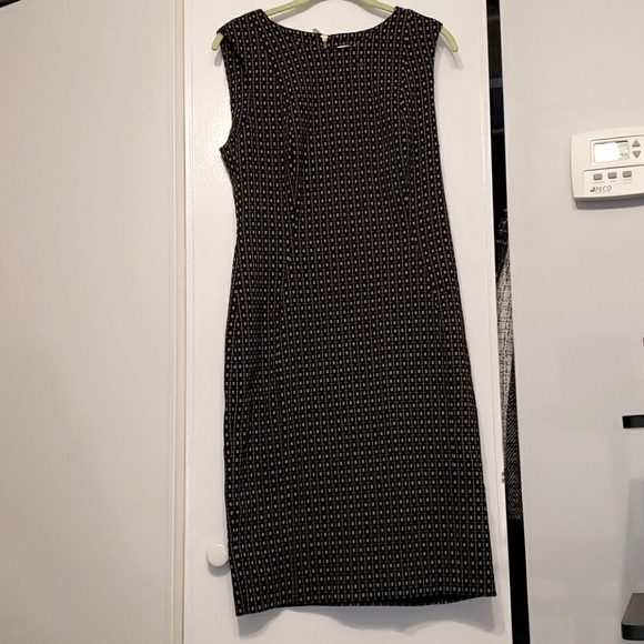Calvin Klein 10 pattern black gray dress - Picture 1 of 4